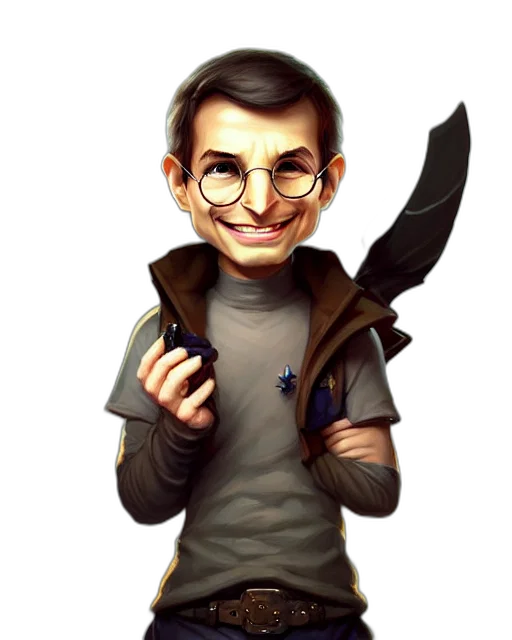 staff, weapon, face, cartoon, fantasy art, concept art, 3d render, cute transparent PNG cut-out