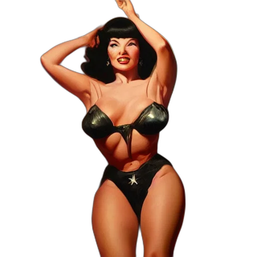 dress, jewelry, comic book art, photorealistic, concept art, fantasy art, portrait, bettie transparent PNG cut-out