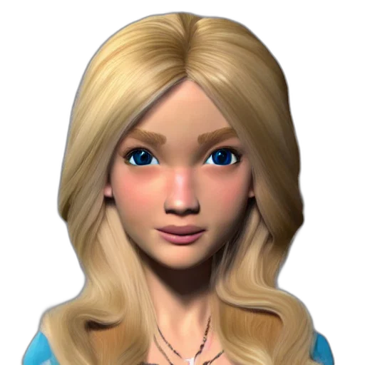 face, jewelry, staff, 3d render transparent PNG cut-out