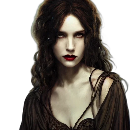 face, jewelry, dress, fantasy art, photorealistic, concept art, comic book art, dark transparent PNG cut-out