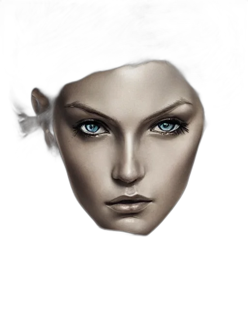 face, mask, jewelry, crown, photorealistic, fantasy art, concept art, 3d render transparent PNG cut-out