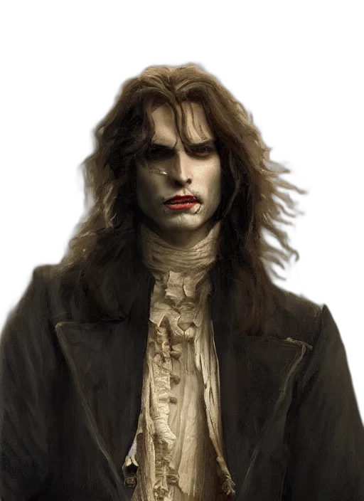 face, photorealistic, concept art, fantasy art, comic book art, portrait, painting, vampire transparent PNG cut-out