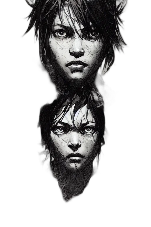 face, mask, comic book art, concept art transparent PNG cut-out