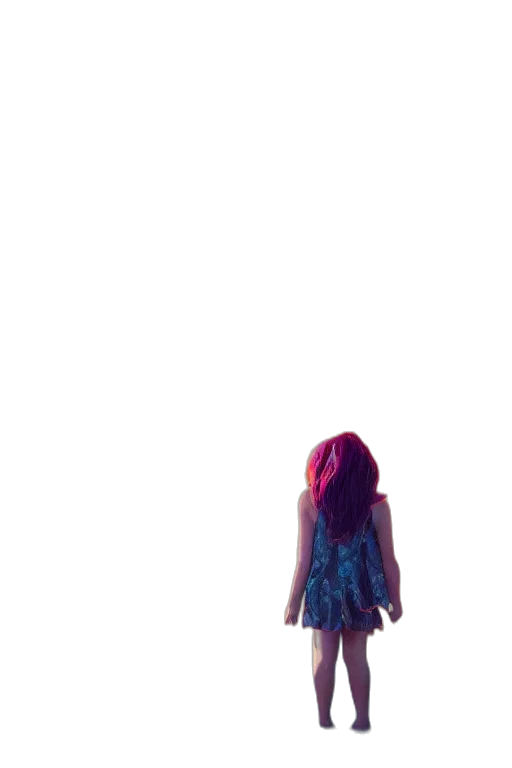 dress, hair, creature, robot, 3d render, concept art, pixel art, vaporwave transparent PNG cut-out