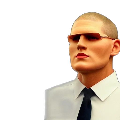 mask, face, 3d render, concept art, photorealistic, vaporwave, michael, scofield transparent PNG cut-out