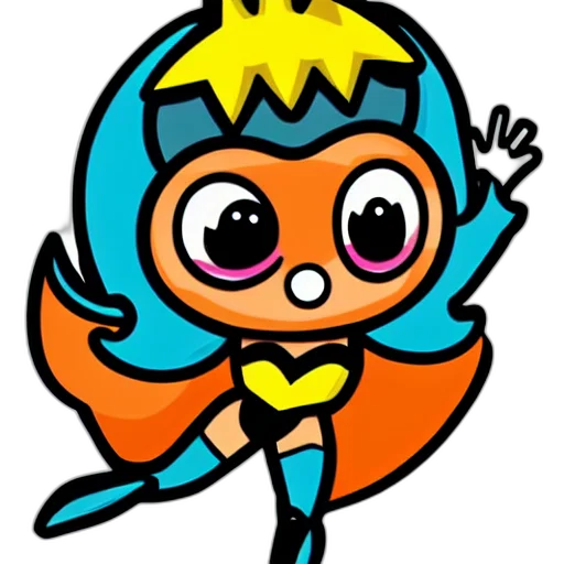 staff, crown, cartoon, comic book art, concept art, anime, cute, miss transparent PNG cut-out