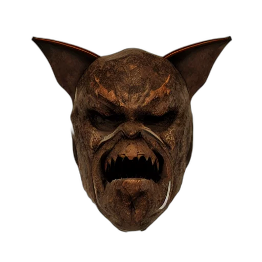 mask, face, creature, animal, 3d render, concept art, photorealistic, fantasy art transparent PNG cut-out