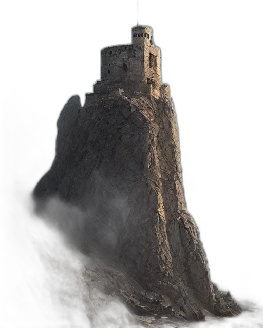 building, dragon, crown, staff transparent PNG cut-out