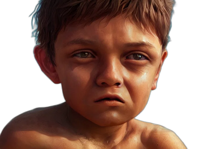 face, creature, photorealistic, concept art, oil painting, 3d render, little, man transparent PNG cut-out