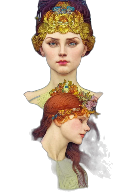 crown, face, dress, jewelry transparent PNG cut-out