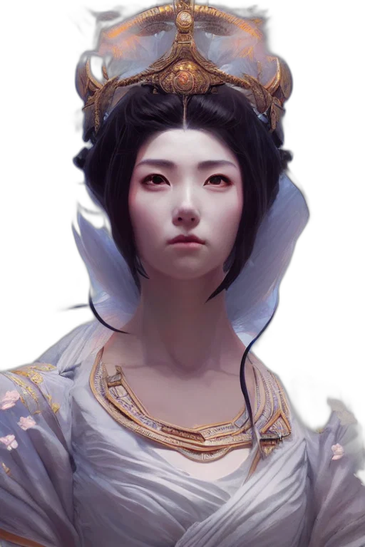 crown, face, mask, staff, fantasy art, concept art, photorealistic, oil painting transparent PNG cut-out