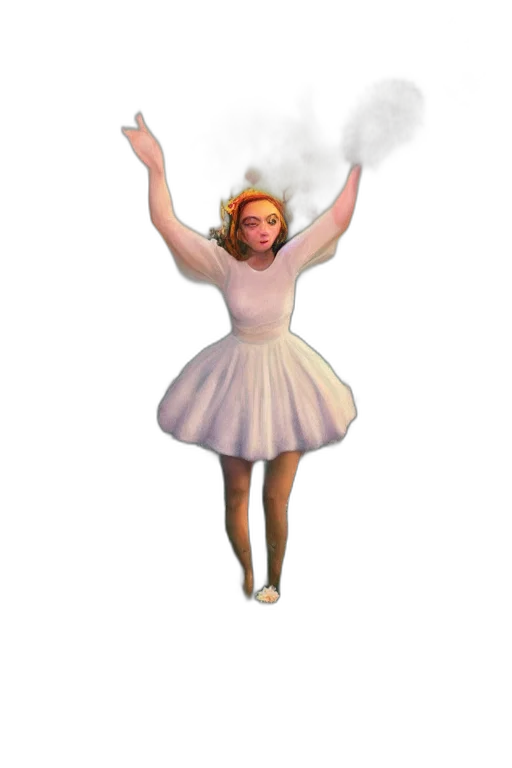 dress, staff, crown, hat, concept art, 3d render, fantasy art, cartoon transparent PNG cut-out