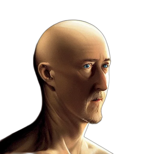 face, mask, robot, hair, photorealistic, concept art, 3d render, comic book art transparent PNG cut-out