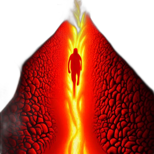 jacket, staff, concept art, 3d render, photorealistic, pixel art, fire, red transparent PNG cut-out