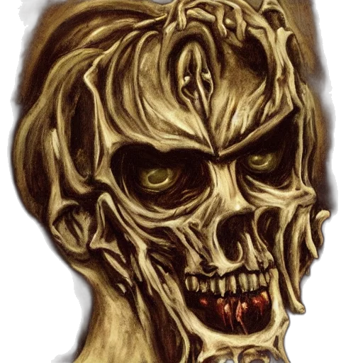 face, mask, creature, staff, concept art, photorealistic, comic book art, fantasy art transparent PNG cut-out
