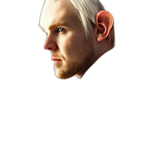 face, mask, hair, creature, concept art, fantasy art, 3d render, photorealistic transparent PNG cut-out