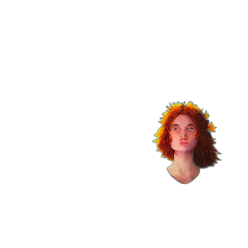 crown, face, hair, staff, pixel art, photorealistic, vaporwave, 3d render transparent PNG cut-out