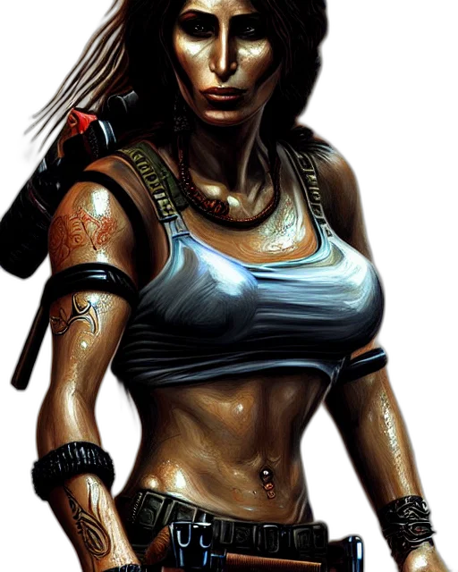 cyberpunk, concept art, comic book art, fantasy art transparent PNG cut-out