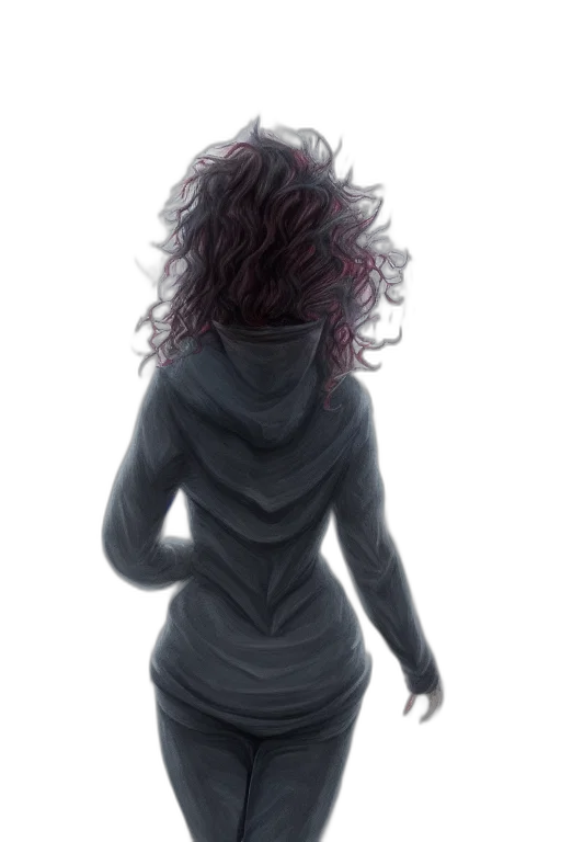 dress, jacket, hair, mask transparent PNG cut-out