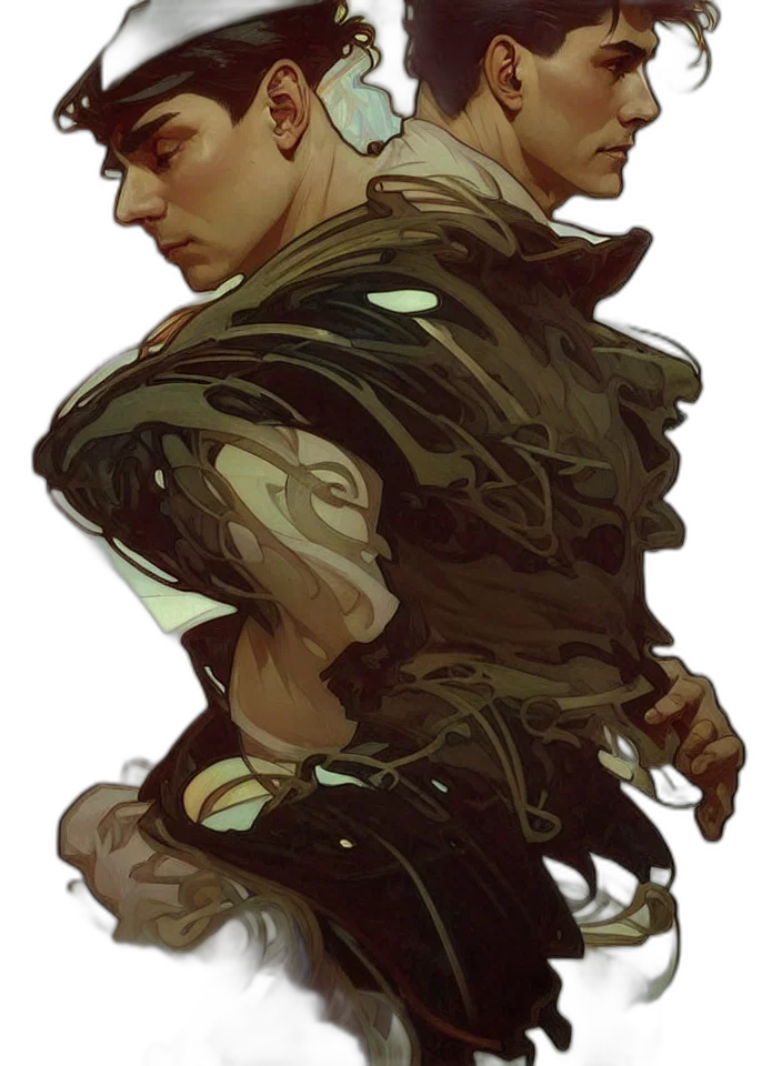 jacket, face, creature, weapon, concept art, cyberpunk, comic book art, fantasy art transparent PNG cut-out