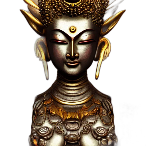 staff, mask, face, crown, photorealistic, 3d render, concept art, fantasy art transparent PNG cut-out