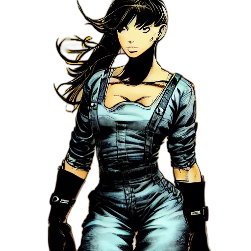 staff, comic book art, concept art, cyberpunk, cartoon, dark, monochrome, blue transparent PNG cut-out