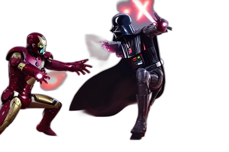 concept art, 3d render, fire, duel transparent PNG cut-out
