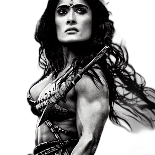 comic book art, photorealistic, concept art, fantasy art, epic, photo, muscular, salma transparent PNG cut-out