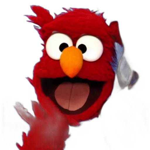 animal, staff, face, mask, 3d render, photorealistic, concept art, elmo transparent PNG cut-out