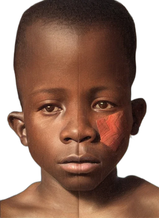 face, mask, weapon, jewelry, photorealistic, 3d render, concept art, red transparent PNG cut-out