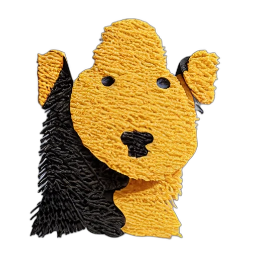 staff, animal, hat, mask, 3d render, golden, dog, made transparent PNG cut-out