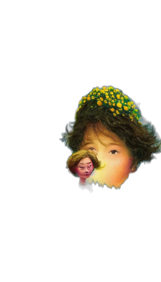 crown, face, mask, hair transparent PNG cut-out