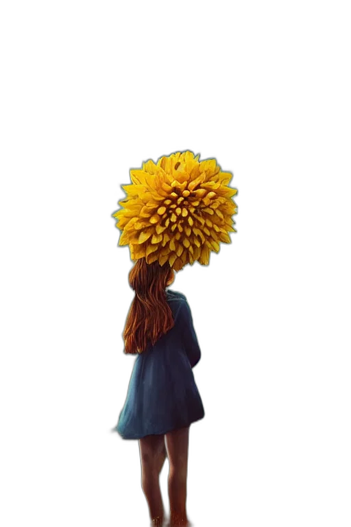 flower, dress, crown, hat, concept art, 3d render, pixel art, photorealistic transparent PNG cut-out