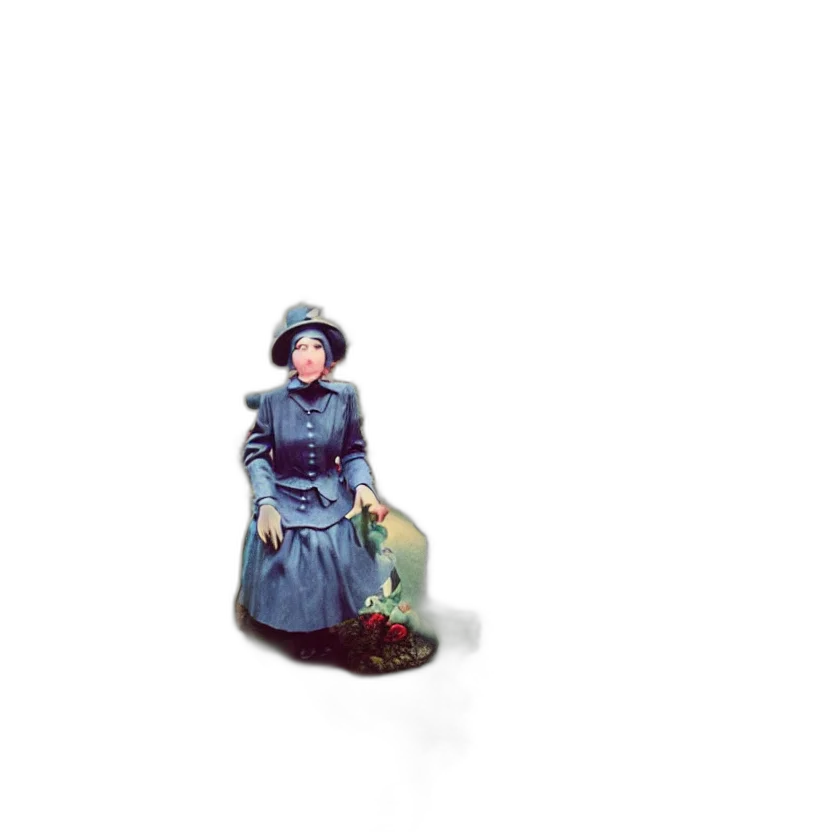 staff, hat, crown, dress, 3d render, concept art, pixel art, fantasy art transparent PNG cut-out