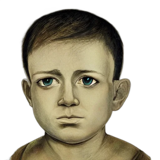 face, mask, photorealistic, oil painting, concept art, 3d render, portrait, boy transparent PNG cut-out
