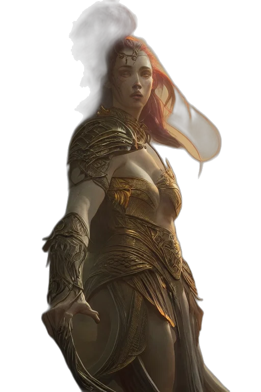 staff, dress, sword, dragon, fantasy art, concept art, comic book art, photorealistic transparent PNG cut-out