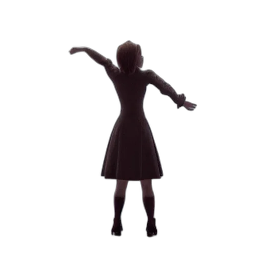 dress, staff, robot, 3d render transparent PNG cut-out