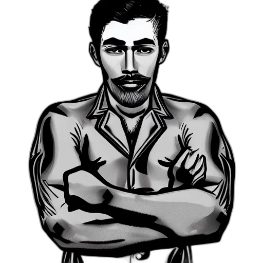 staff, jacket, comic book art, cartoon transparent PNG cut-out