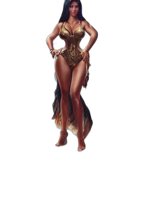 dress, fantasy art, concept art, comic book art transparent PNG cut-out