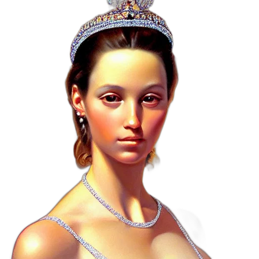crown, jewelry, face, photorealistic transparent PNG cut-out