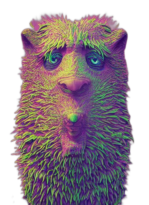 animal, face, creature, mask, 3d render, concept art, photorealistic, pixel art transparent PNG cut-out