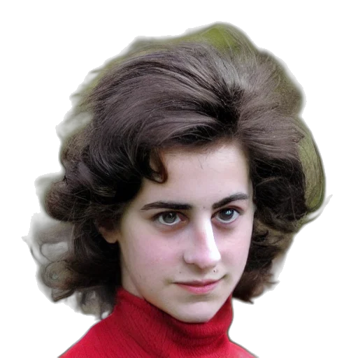 hair, face, crown, jacket transparent PNG cut-out