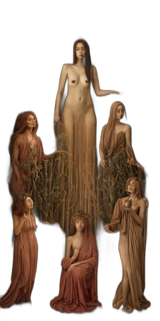 dress, creature, concept art, fantasy art, pixel art, oil painting, forest, fire transparent PNG cut-out