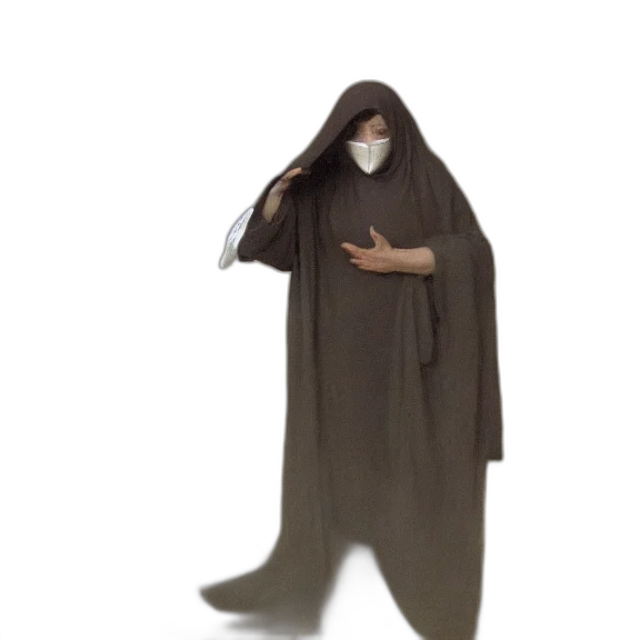 jacket, mask, dress, creature, concept art, 3d render, fog, dark transparent PNG cut-out