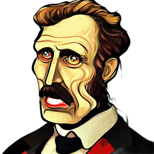 face, mask, staff, cartoon, comic book art, concept art, pixel art, portrait transparent PNG cut-out