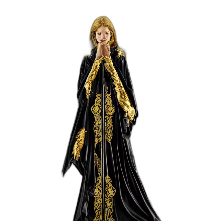 dress, concept art, fantasy art, 3d render, pixel art, dark, golden, full transparent PNG cut-out