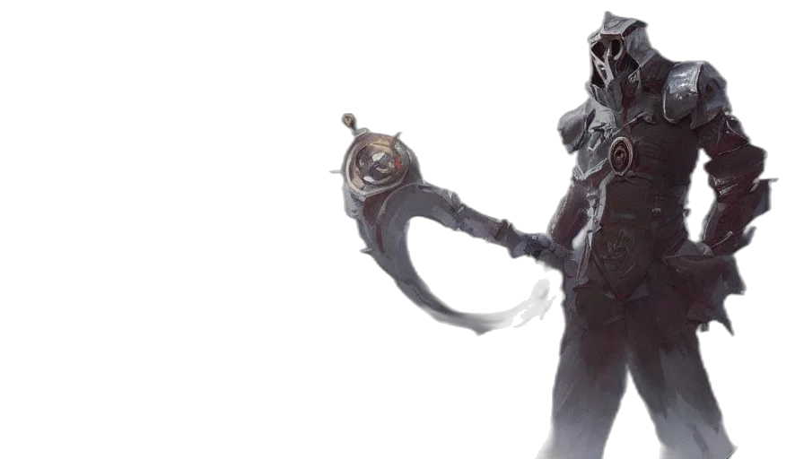 robot, creature, mask, staff, concept art, fantasy art, 3d render, cyberpunk transparent PNG cut-out