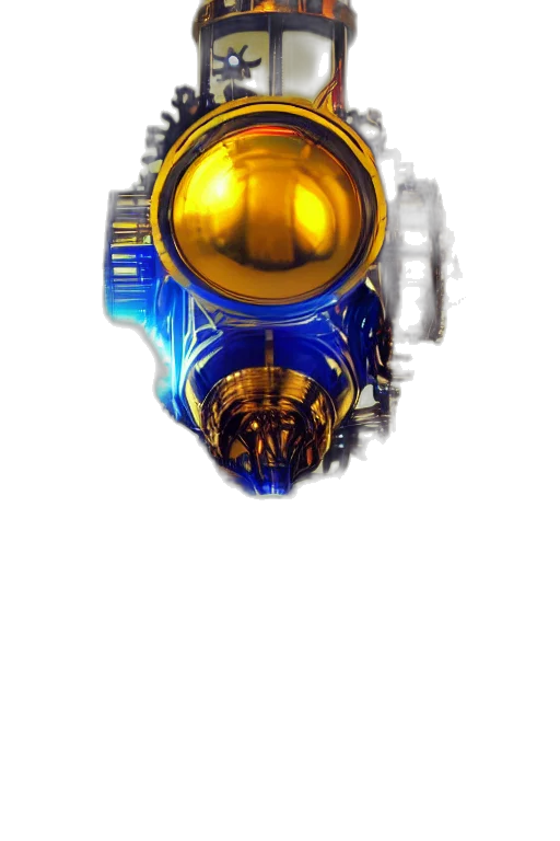 mask, jewelry, robot, crown, concept art, fantasy art, cyberpunk, 3d render transparent PNG cut-out