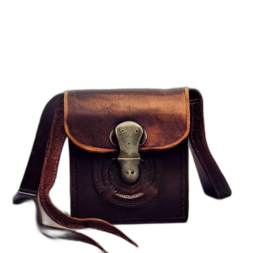 staff, shoes, earth tones, small, leather, bag, fantasy, illustration transparent PNG cut-out