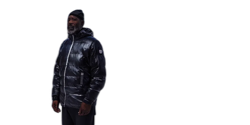 jacket, old, black, man, silver, metallic, moncler, fuji transparent PNG cut-out